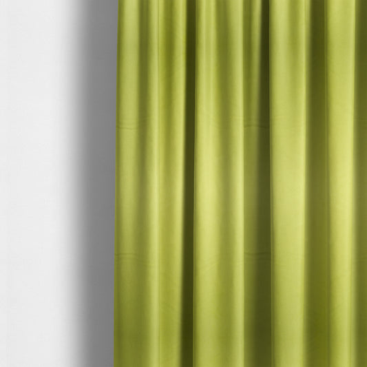 Alpha Plain Durable Velvet Brushed Cotton Effect Upholstery Fabric Green Colour CTR-2739 - Made To Measure Curtains