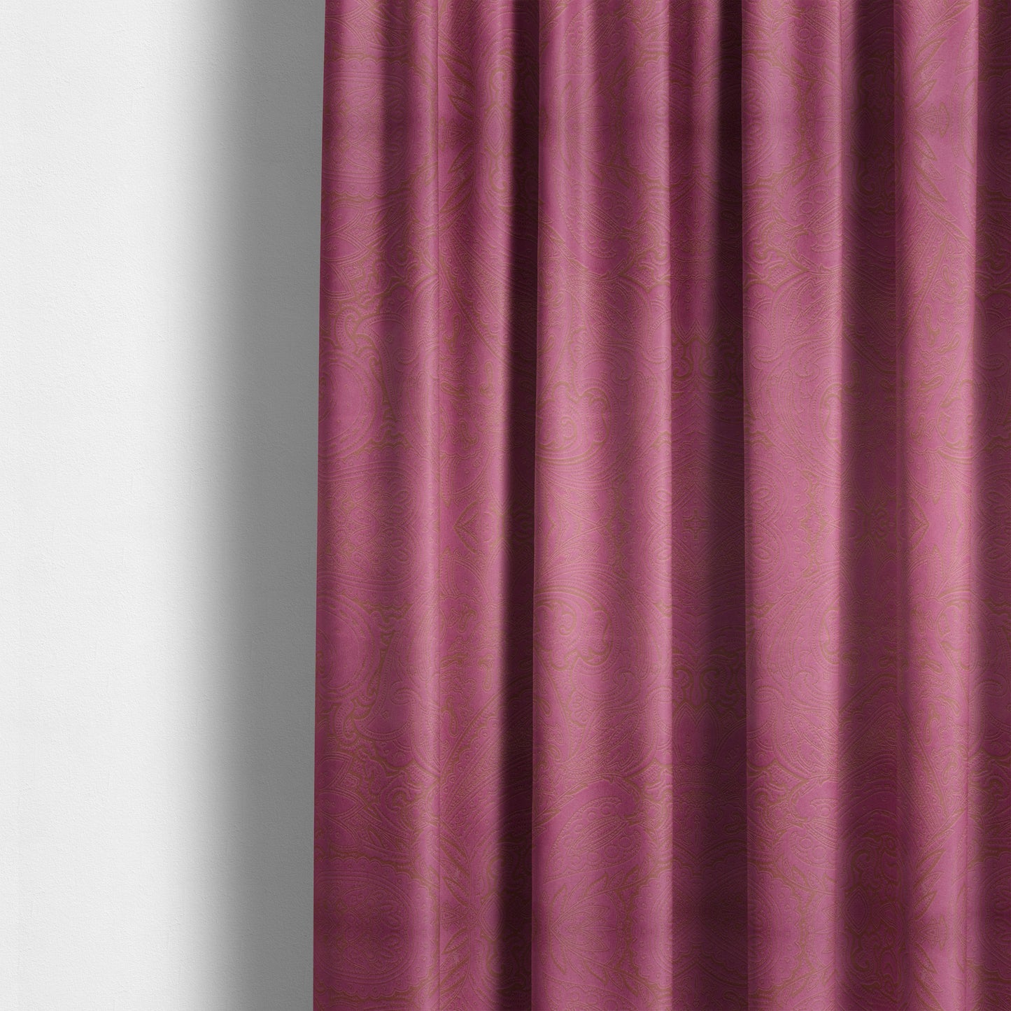 Athena Laser Cut Pattern Soft Velveteen Pink Velvet Upholstery Curtains Fabric CTR-2745 - Made To Measure Curtains