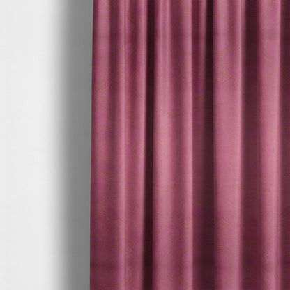 Athena Laser Cut Pattern Soft Velveteen Pink Velvet Upholstery Curtains Fabric CTR-2745 - Made To Measure Curtains