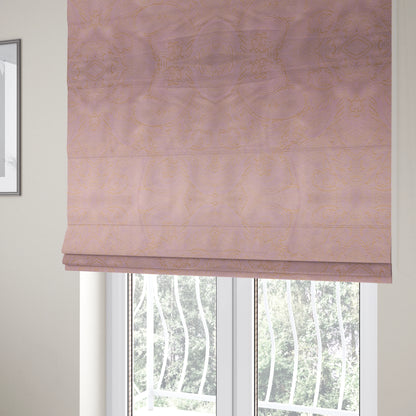 Athena Laser Cut Pattern Soft Velveteen Lilac Velvet Upholstery Curtains Fabric CTR-2747 - Roman Blinds