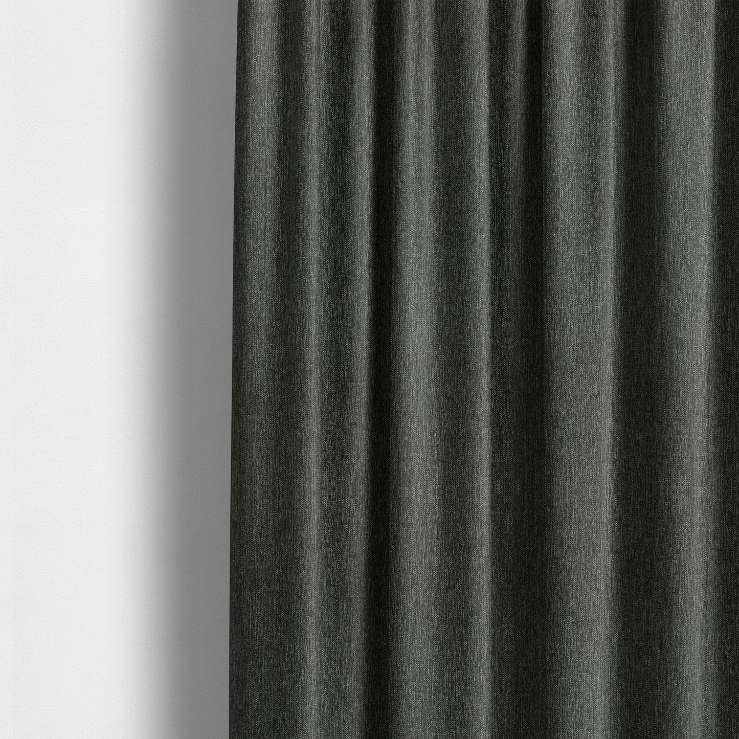 Coco Soft Weave Collection Flat Basket Weave Quality Fabric In Grey Black Colour Upholstery Fabric CTR-275 - Made To Measure Curtains