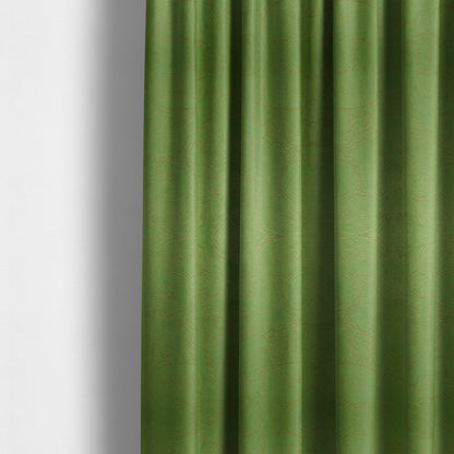 Athena Laser Cut Pattern Soft Velveteen Green Velvet Upholstery Curtains Fabric CTR-2751 - Made To Measure Curtains