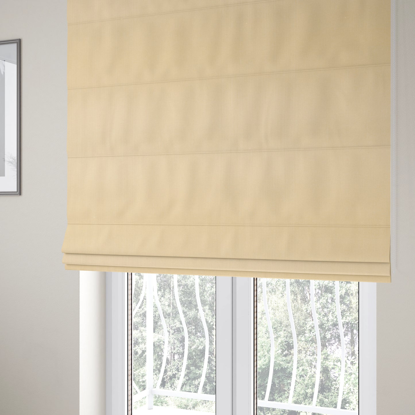 Coco Soft Weave Collection Flat Basket Weave Quality Fabric In Beige Colour Upholstery Fabric CTR-276 - Roman Blinds