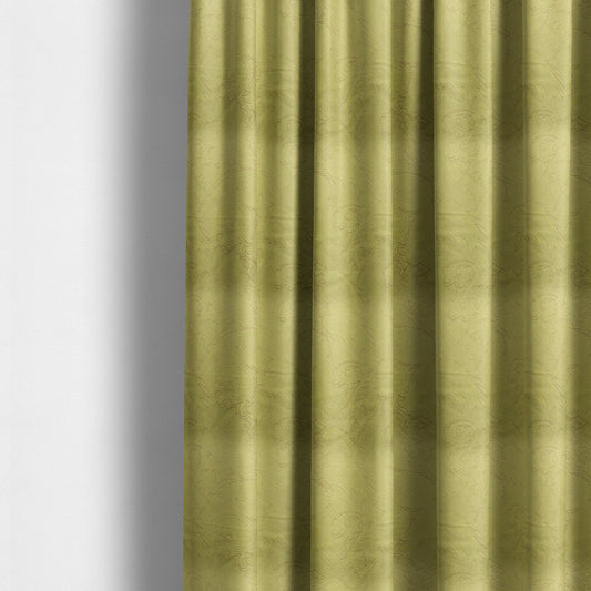 Athena Laser Cut Pattern Soft Velveteen Green Velvet Upholstery Curtains Fabric CTR-2761 - Made To Measure Curtains