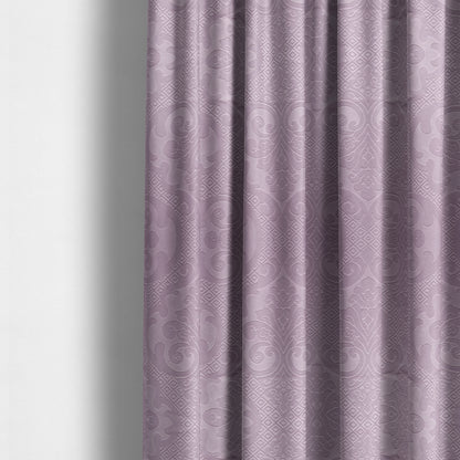 Agra Velveteen Embossed Damask Pattern Upholstery Curtains Fabric In Lilac Velvet CTR-2767 - Made To Measure Curtains