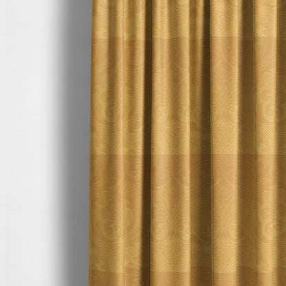 Agra Velveteen Embossed Damask Pattern Upholstery Curtains Fabric In Orange Velvet CTR-2774 - Made To Measure Curtains