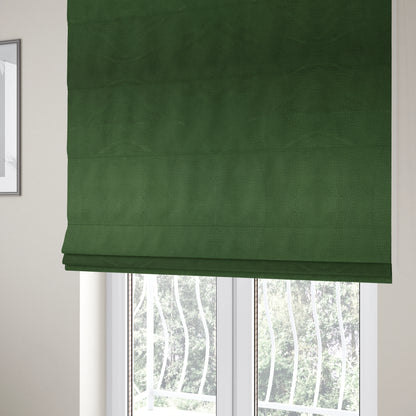 Crocodile Pattern Soft Faux Suede Green Upholstery Fabric CTR-2784 - Roman Blinds