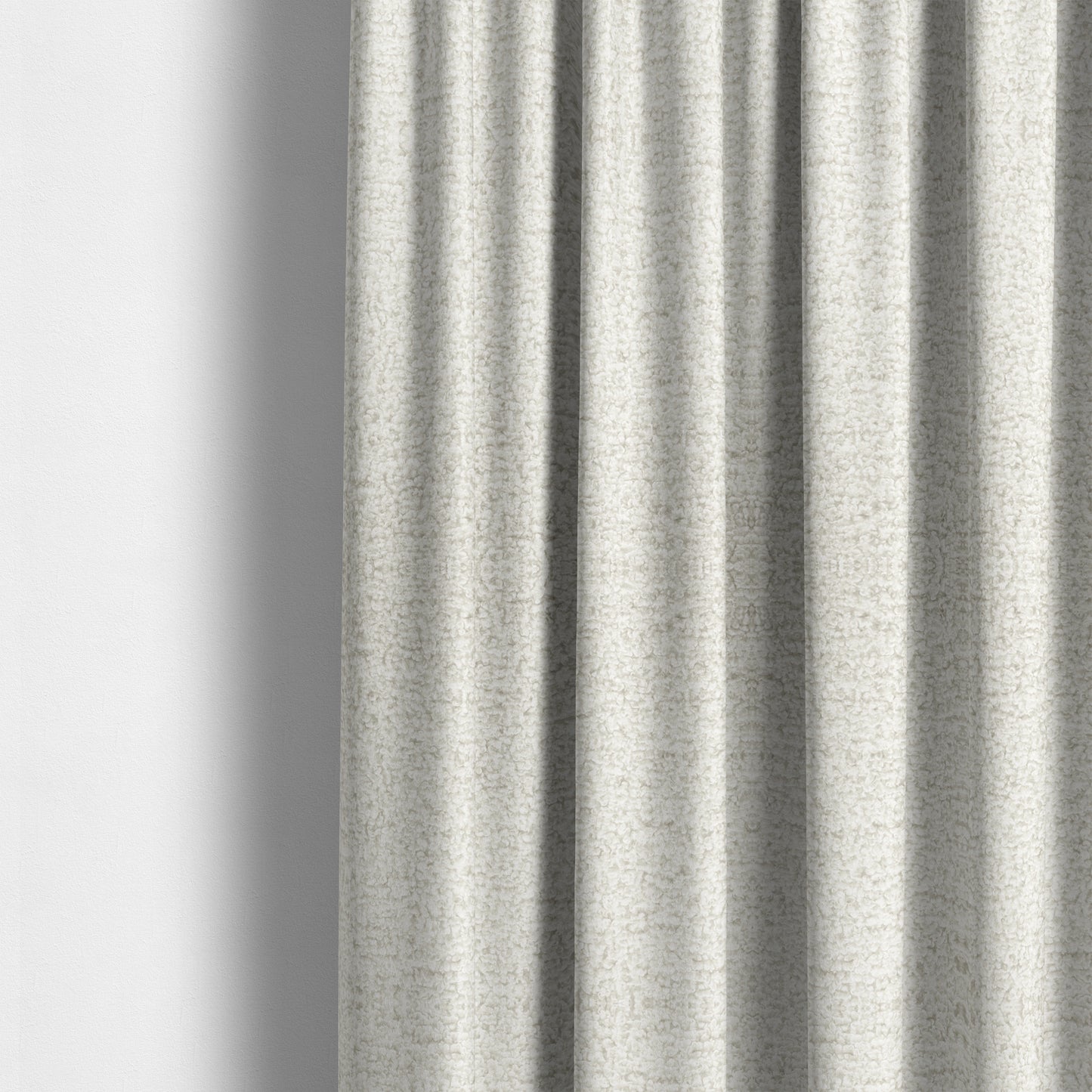 Willow Boucle Material White Colour Upholstery Fabric CTR-2789 - Made To Measure Curtains