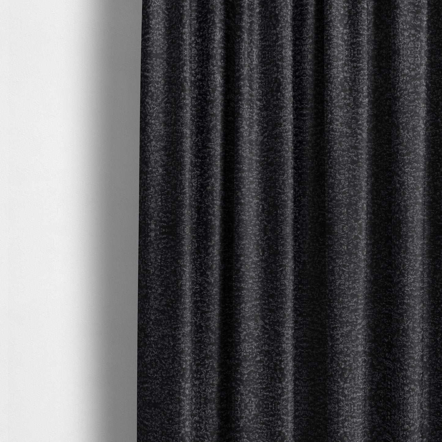 Willow Boucle Material Black Colour Upholstery Fabric CTR-2792 - Made To Measure Curtains