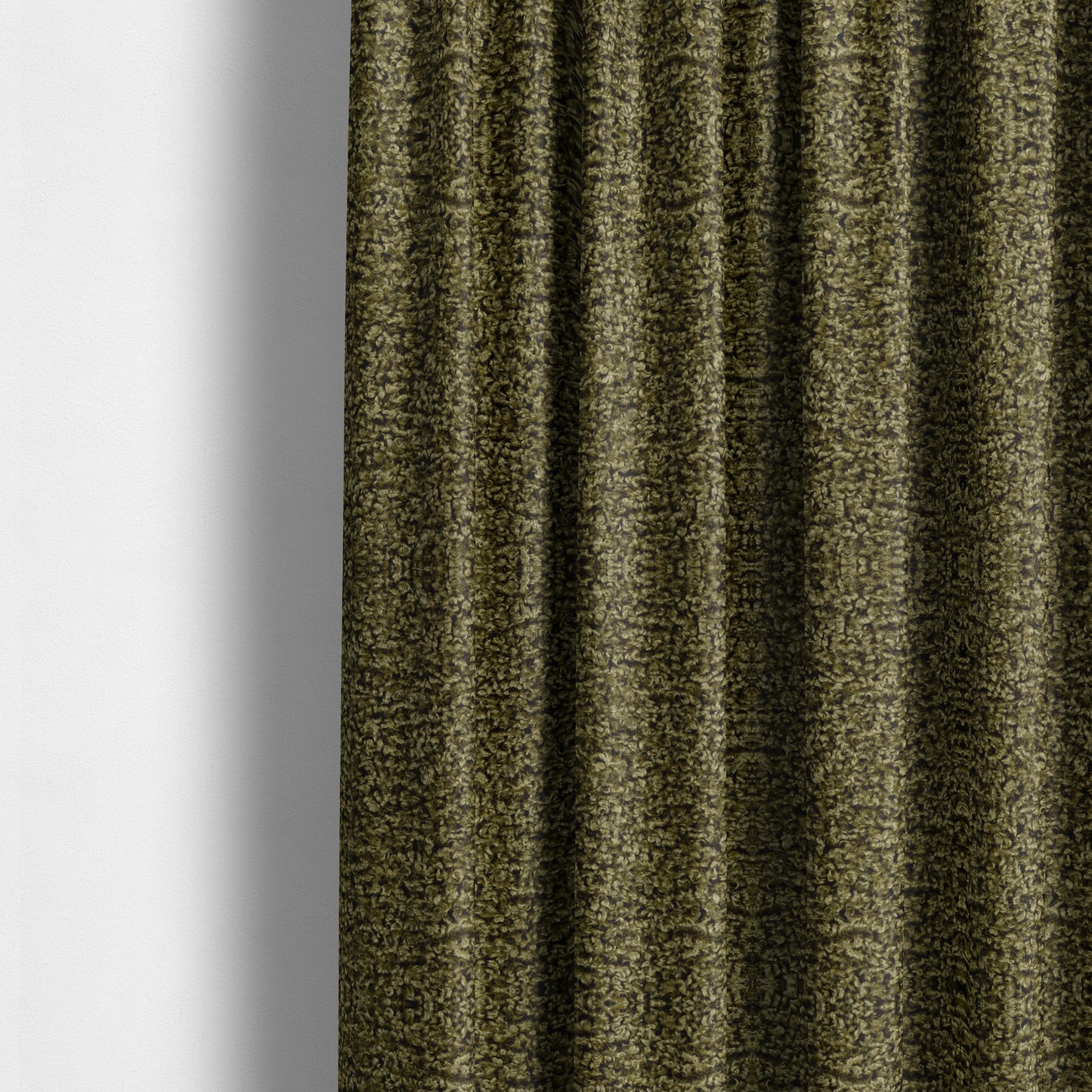 Willow Boucle Material Green Colour Upholstery Fabric CTR-2795 - Made To Measure Curtains