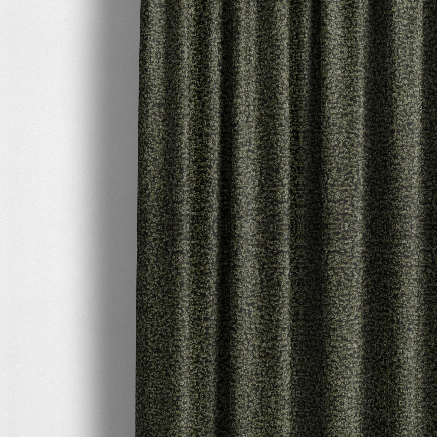 Willow Boucle Material Green Colour Upholstery Fabric CTR-2796 - Made To Measure Curtains