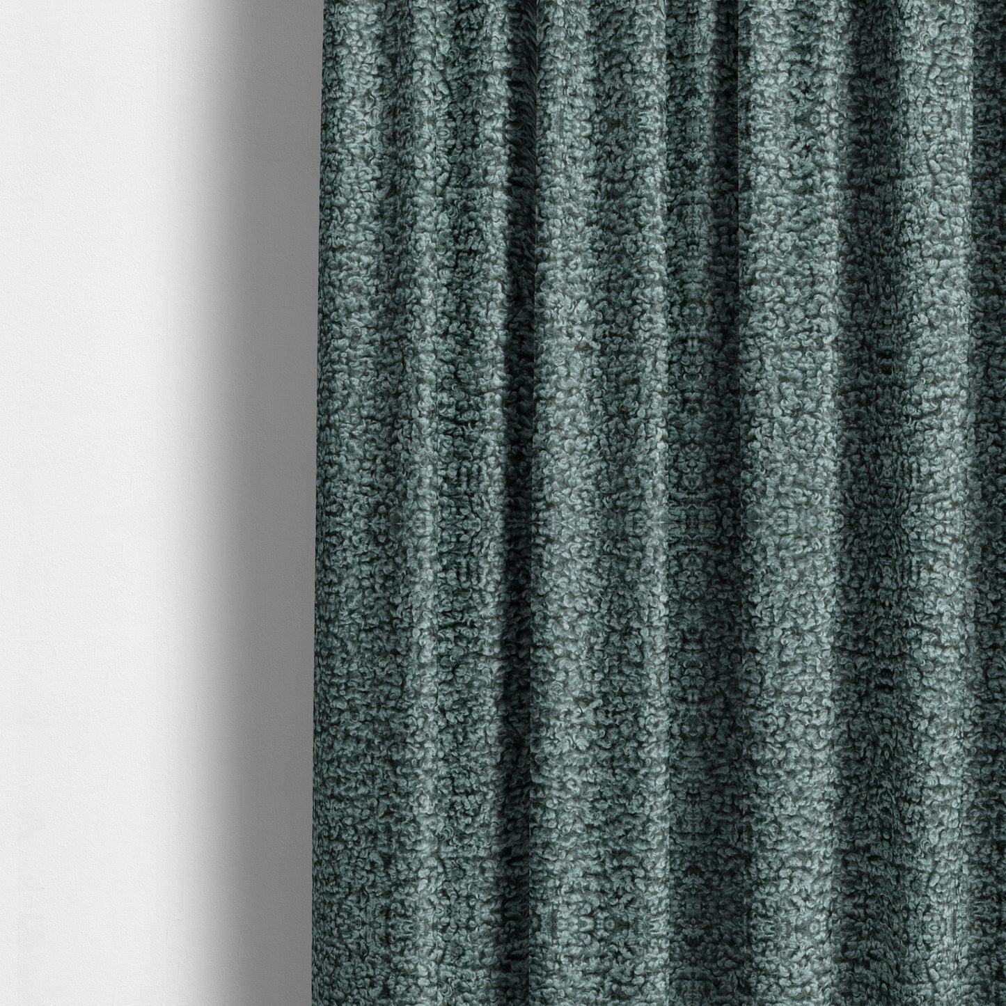 Willow Boucle Material Aqua Blue Colour Upholstery Fabric CTR-2797 - Made To Measure Curtains