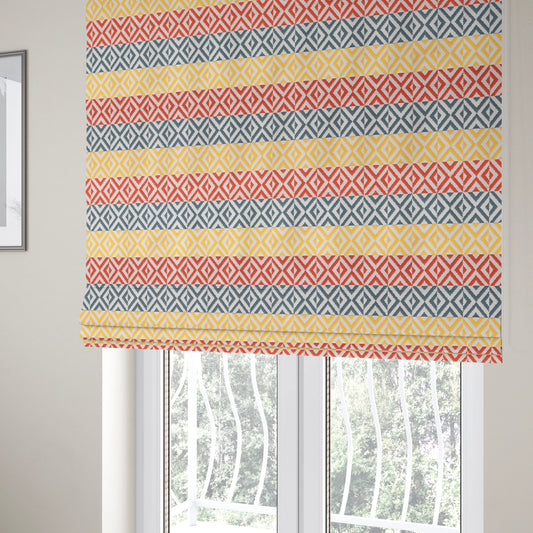 Himalaya Geometric Pattern Outdoor Fabric CTR-2802 - Roman Blinds