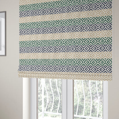 Himalaya Geometric Pattern Outdoor Fabric CTR-2804 - Roman Blinds