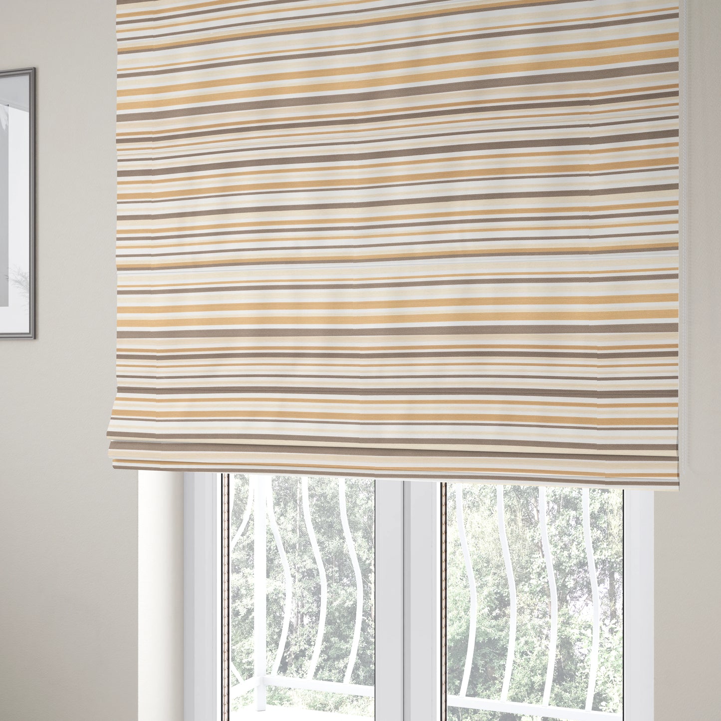 Maldives Striped Pattern Outdoor Fabric CTR-2805 - Roman Blinds