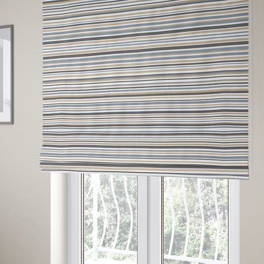 Maldives Striped Pattern Outdoor Fabric CTR-2806 - Roman Blinds