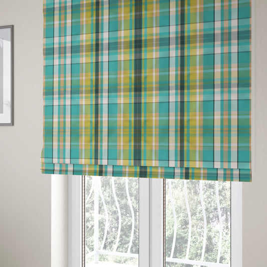 Oban Tartan Pattern Outdoor Fabric CTR-2812 - Roman Blinds