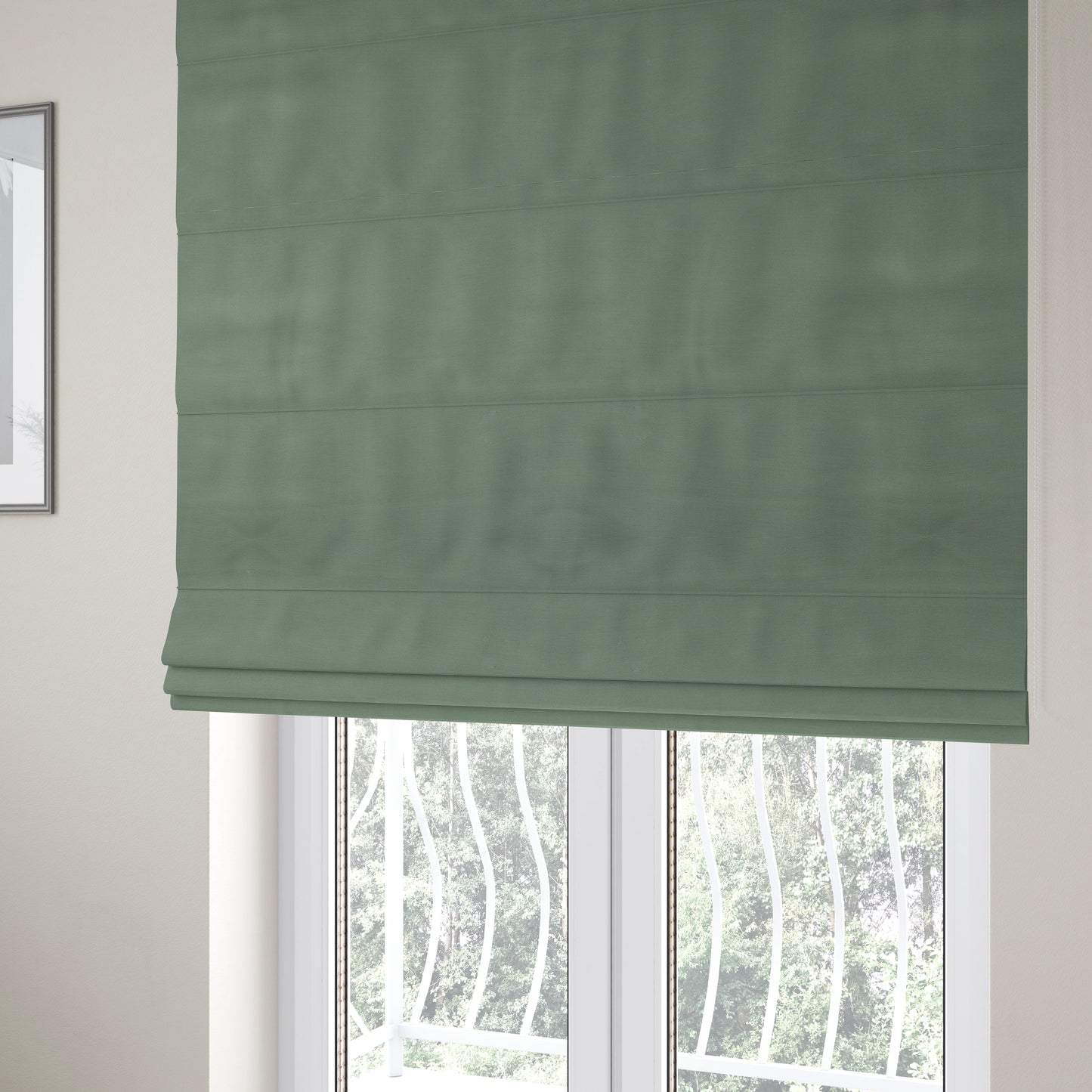 Colarado Plain Green Colour Outdoor Fabric CTR-2817 - Roman Blinds