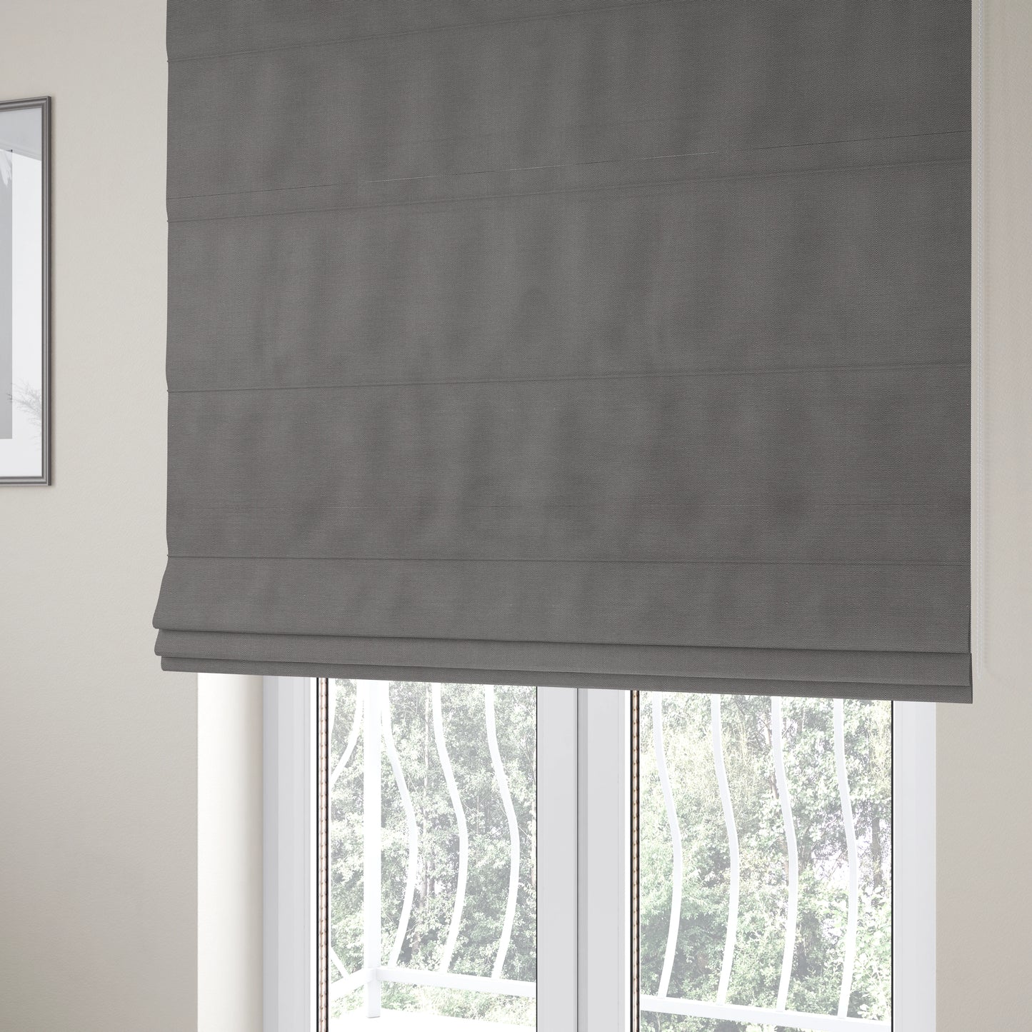 Colarado Plain Grey Colour Outdoor Fabric CTR-2825 - Roman Blinds