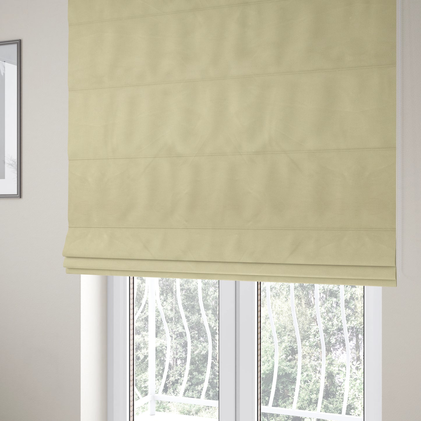 Columbo Plain Beige Colour Outdoor Fabric CTR-2831 - Roman Blinds