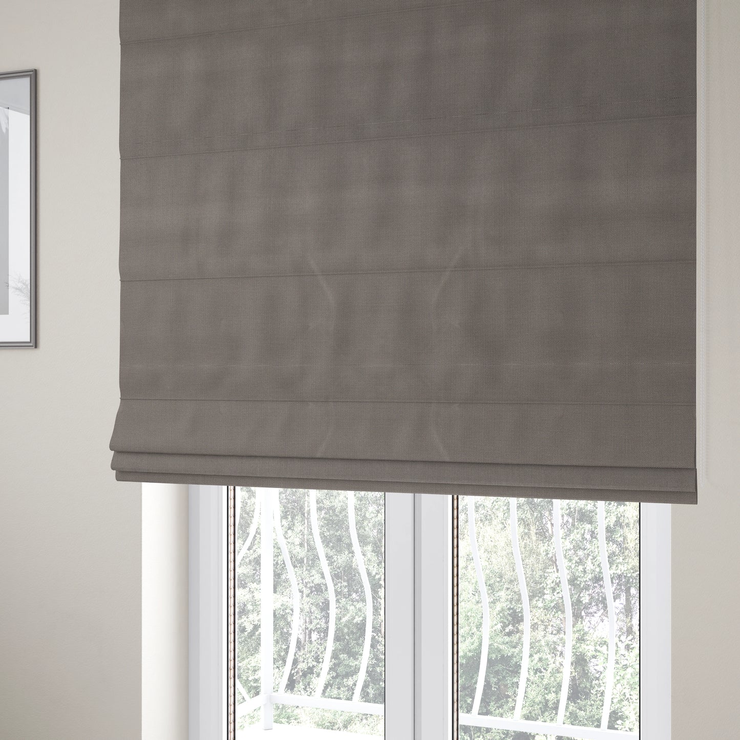 Columbo Plain Grey Colour Outdoor Fabric CTR-2845 - Roman Blinds