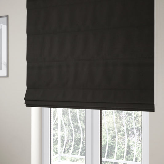 Columbo Plain Black Colour Outdoor Fabric CTR-2847 - Roman Blinds