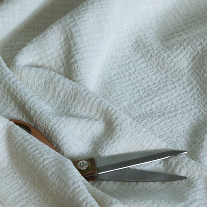 Santiago Semi Plain Chenille In Cream Colour Upholstery Fabric CTR-2849