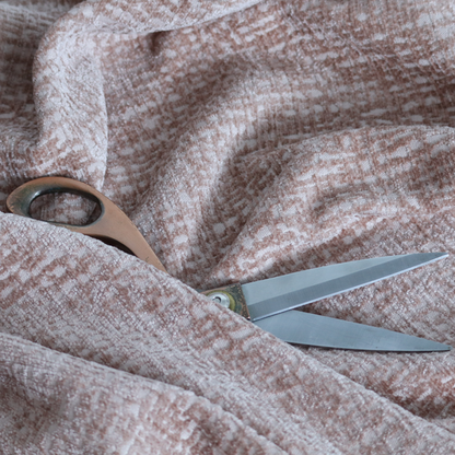 Santiago Semi Plain Chenille In Peach Colour Upholstery Fabric CTR-2852