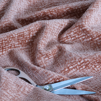 Santiago Semi Plain Chenille In Orange Colour Upholstery Fabric CTR-2853