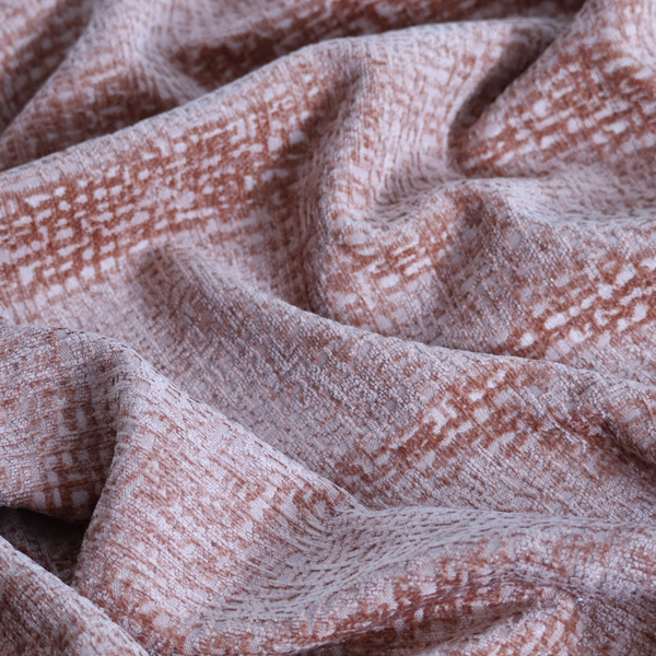 Santiago Semi Plain Chenille In Orange Colour Upholstery Fabric CTR-2853