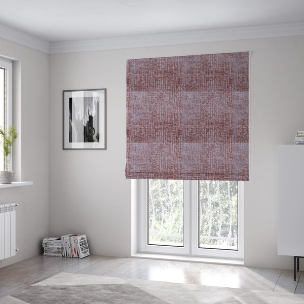 Santiago Semi Plain Chenille In Orange Colour Upholstery Fabric CTR-2853 - Roman Blinds