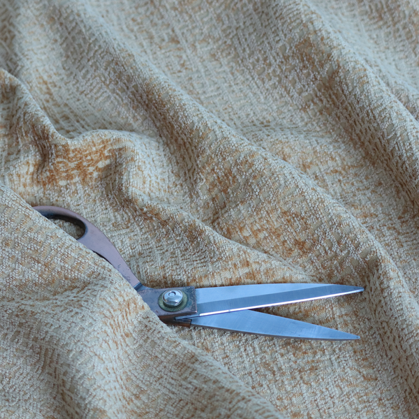 Santiago Semi Plain Chenille In Yellow Colour Upholstery Fabric CTR-2854