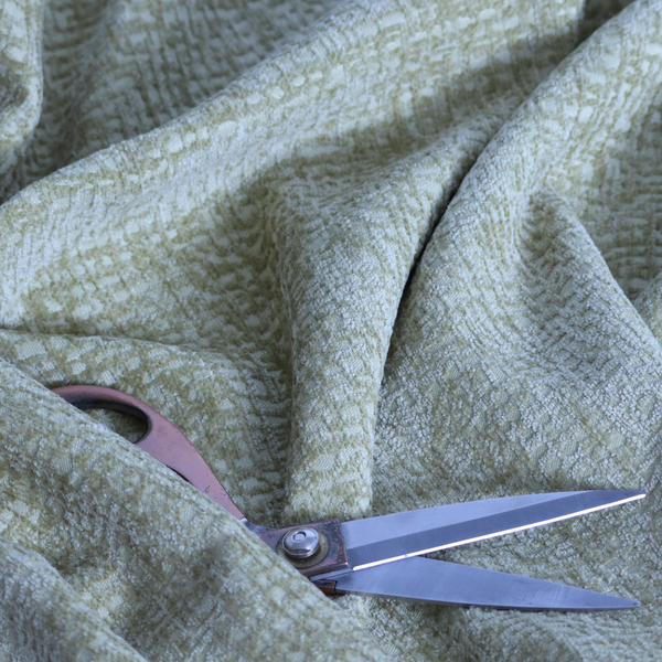 Santiago Semi Plain Chenille In Lime Green Colour Upholstery Fabric CTR-2855