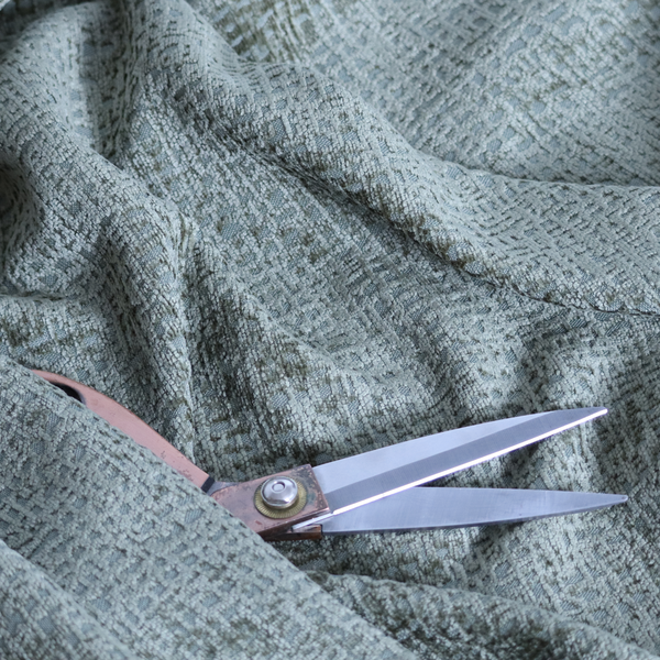 Santiago Semi Plain Chenille In Forest Green Colour Upholstery Fabric CTR-2856