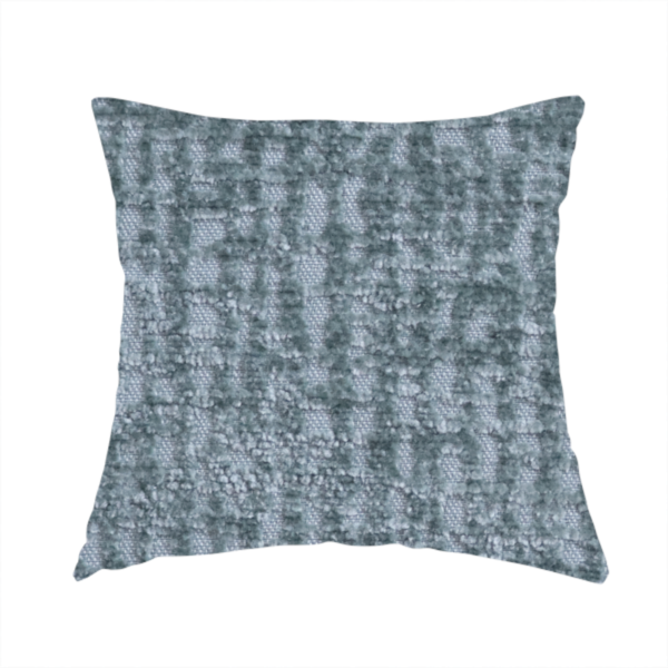 Santiago Semi Plain Chenille In Cyan Colour Upholstery Fabric CTR-2857 - Handmade Cushions