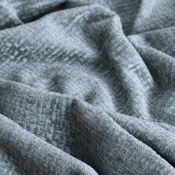 Santiago Semi Plain Chenille In Cyan Colour Upholstery Fabric CTR-2857