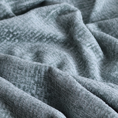 Santiago Semi Plain Chenille In Cyan Colour Upholstery Fabric CTR-2857