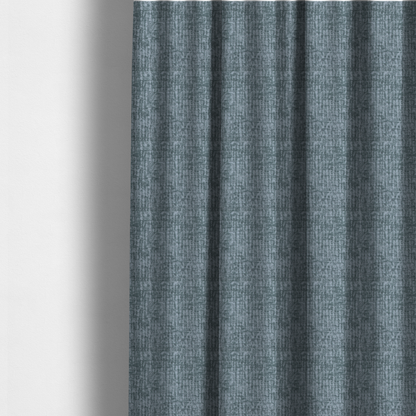 Santiago Semi Plain Chenille In Cyan Colour Upholstery Fabric CTR-2857 - Made To Measure Curtains
