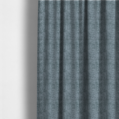 Santiago Semi Plain Chenille In Cyan Colour Upholstery Fabric CTR-2857 - Made To Measure Curtains
