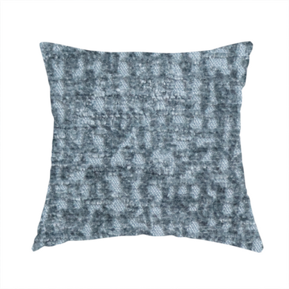 Santiago Semi Plain Chenille In Teal Colour Upholstery Fabric CTR-2858 - Handmade Cushions