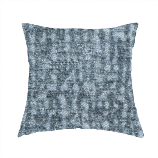 Santiago Semi Plain Chenille In Teal Colour Upholstery Fabric CTR-2858 - Handmade Cushions