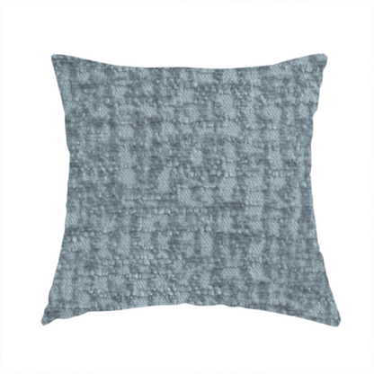 Santiago Semi Plain Chenille In Blue Colour Upholstery Fabric CTR-2859 - Handmade Cushions