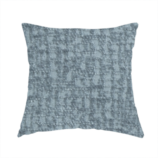 Santiago Semi Plain Chenille In Blue Colour Upholstery Fabric CTR-2859 - Handmade Cushions