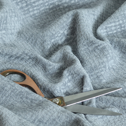 Santiago Semi Plain Chenille In Blue Colour Upholstery Fabric CTR-2859