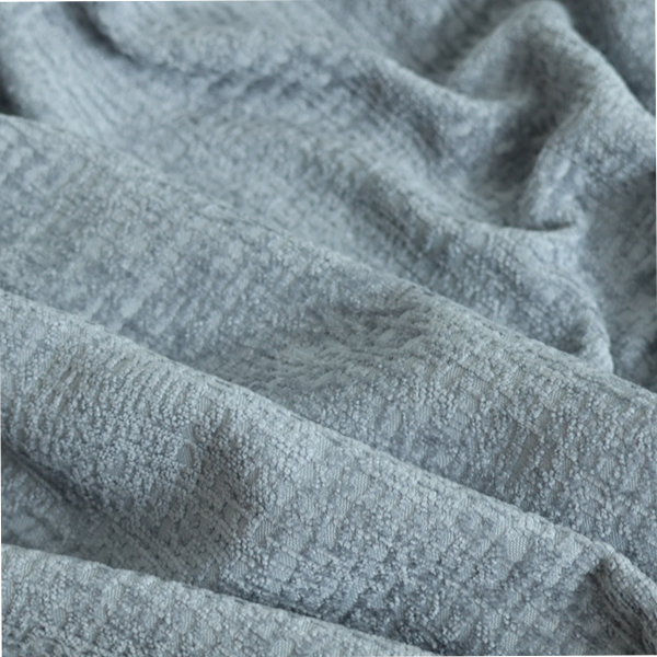 Santiago Semi Plain Chenille In Blue Colour Upholstery Fabric CTR-2859