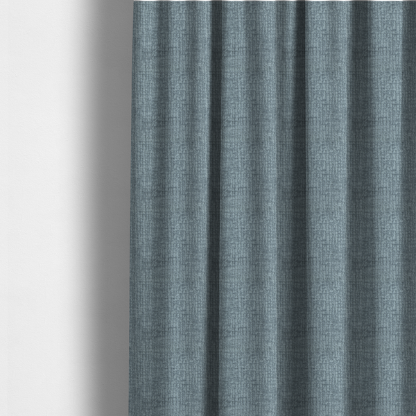 Santiago Semi Plain Chenille In Blue Colour Upholstery Fabric CTR-2859 - Made To Measure Curtains