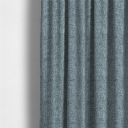 Santiago Semi Plain Chenille In Blue Colour Upholstery Fabric CTR-2859 - Made To Measure Curtains