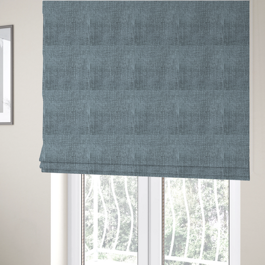 Santiago Semi Plain Chenille In Silver Grey Colour Upholstery Fabric CTR-2860 - Roman Blinds