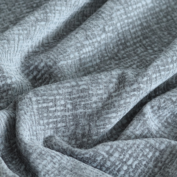 Santiago Semi Plain Chenille In Grey Colour Upholstery Fabric CTR-2861