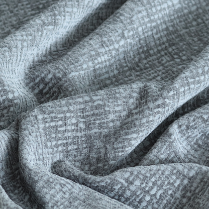 Santiago Semi Plain Chenille In Grey Colour Upholstery Fabric CTR-2861